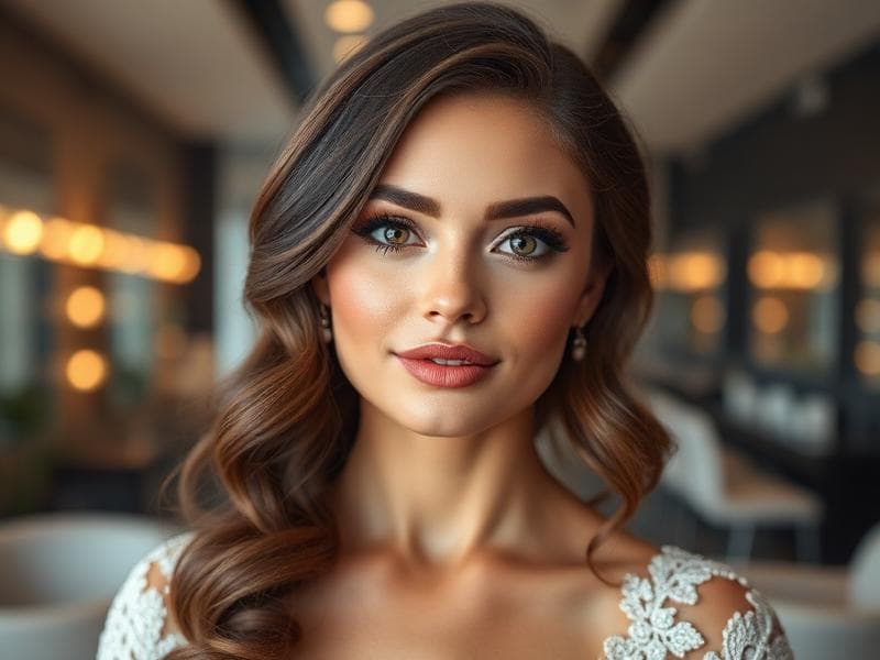 Bridal makeup transformation